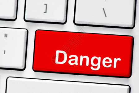 有危险的计算机白色键盘有按钮危险的计图片
