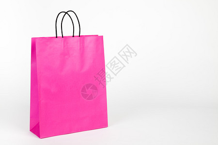 白色粉购物袋有标识图片