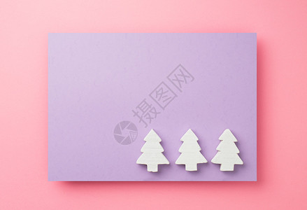 圣诞贺卡背景与圣诞树图片