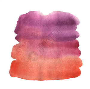 水彩手绘孤立的橙色紫色和橙色斑点柔和的颜色光栅图适用于网站横图片