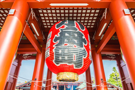 石雕观音日本浅草地区周围森索吉寺的背景