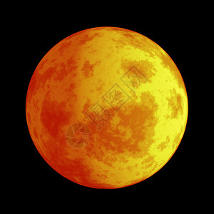 黑色背景的红色月亮说明以图片