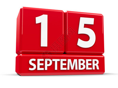 红色立方体9月15日白桌上的白桌国际民主日与世界淋巴虫认识日背景图片