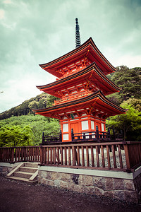 京都Kiyomizudera寺附近的太山高清图片