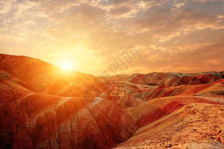 张掖红砂岩景观图片
