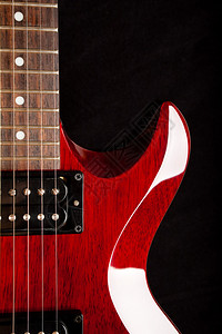 酒红色电吉他的细节图片
