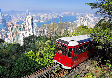 香港山顶缆车图片