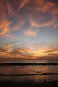 海上美丽日落的图片背景图片