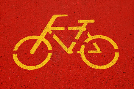 红色自行车道图片