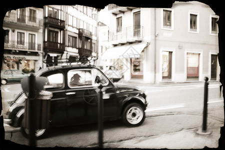 意大利街头的老式风格背景图片