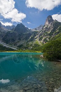 高塔特拉山区绿湖斯图片