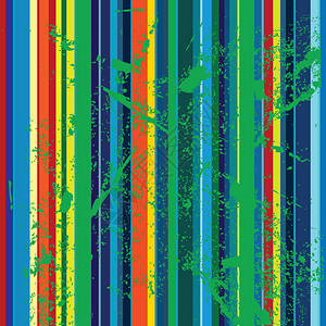 五彩条纹与绿色垃圾背景图片