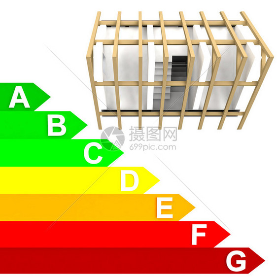 楼梯上新楼的孤立的最高等级能源图片