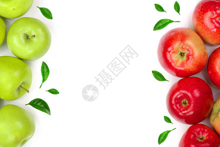 红苹果和绿苹果装饰图片
