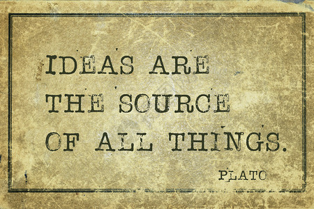 思想是所有事物的源头古希腊哲学家柏拉图引文印在图片