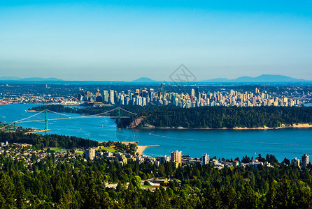 加拿大温哥华的鸟瞰图图片