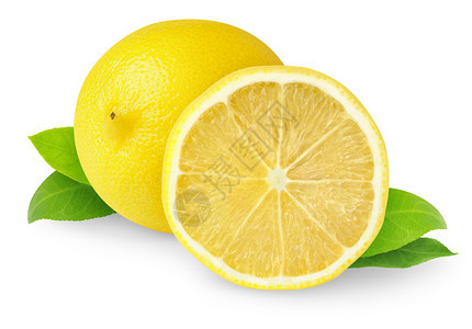 柠檬上白色孤立图片