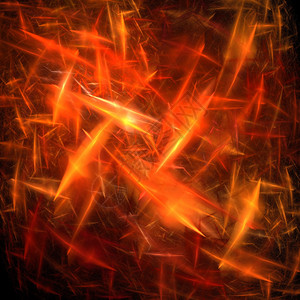 橙色和红色的静电闪电或带电爆炸分形图片