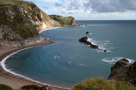 StOswaldsBay在DurdleDoorDorset旁边这条美丽的海岸线位于侏罗纪海岸的西图片