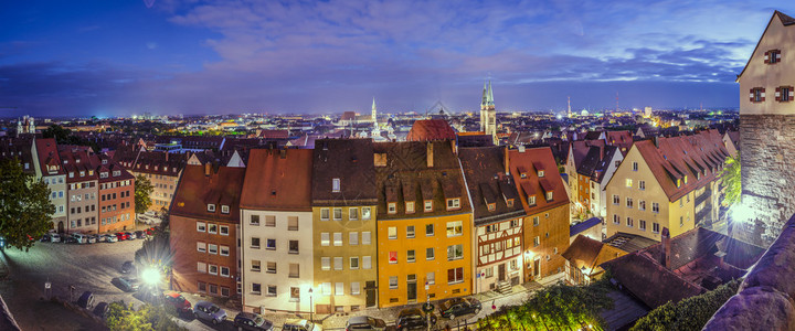 纽伦堡德国老城全景图片