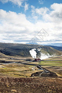 冰岛内陆地热发电厂图片