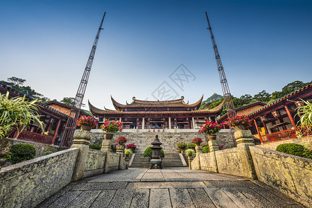 福州鼓岭福建州孤山涌泉寺背景