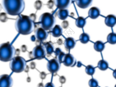 3d渲染模糊的圆形分子结构图片