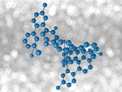 3d渲染圆形分子结构背景图片