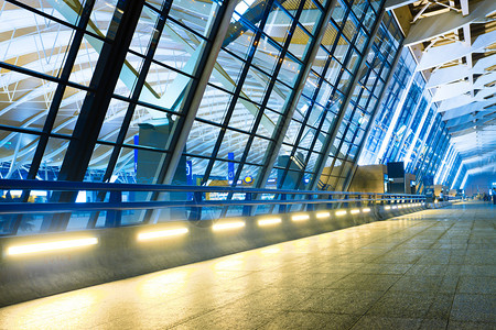 上海浦东国际机场终点站T高清图片