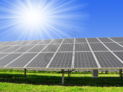 太阳能电池板对抗阳图片