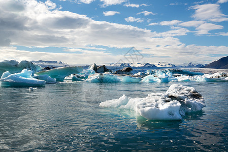 日落前冰岛Jokulsarlon图片