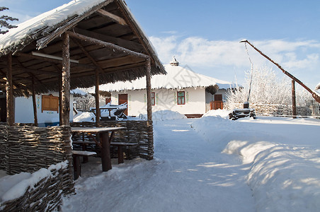 村院的冬天图片
