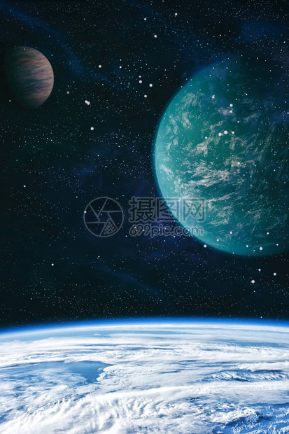 从地球上看太空多彩的深空宇宙概念背景美航空天局提供的这图片