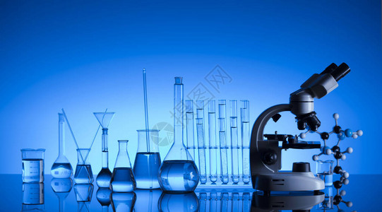 科学实验室实验室玻璃器皿显微镜试管研究与开图片