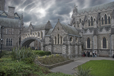 爱尔兰都柏林的堂背景图片