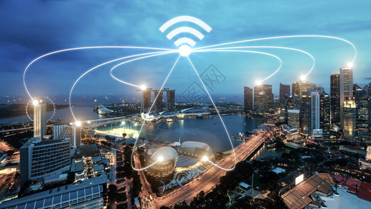 新加坡智慧城市和wifi通信网络智慧城市和图片
