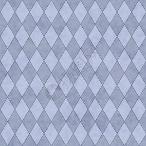 无缝重复的蓝色钻石形状织物背景图片