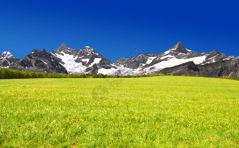 美丽的高山Gabelhorn和Zinalrothorn瑞图片