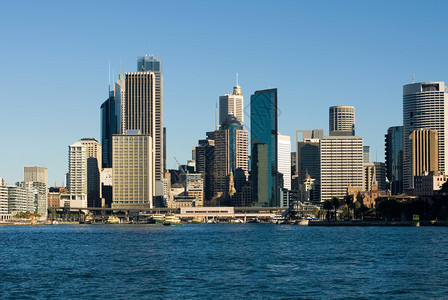 澳大利亚悉尼中央商业区摩天大楼背景
