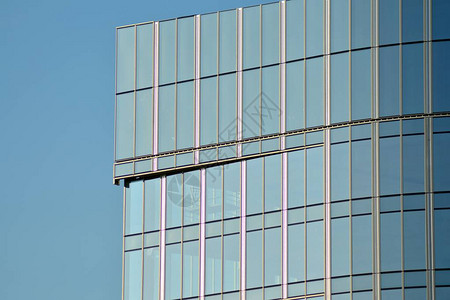 现代玻璃摩天大楼景观具有抽象质感图片