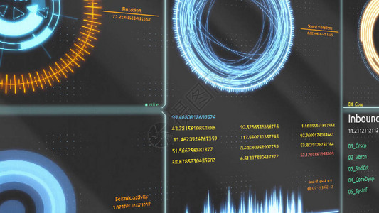 未来的界面数字屏幕超详细的抽象数字背景闪烁和切换指示灯和状态显示指挥中心工作处理大数背景图片