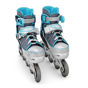 在白色背景上孤立的溜冰鞋3d插图图片