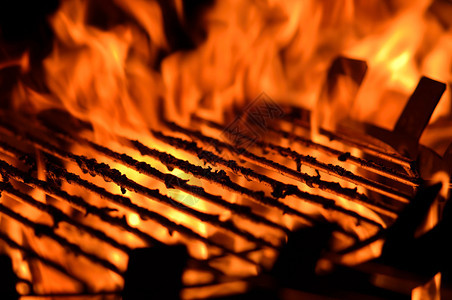 BBQ烧烤炉火图片