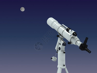 四星望月望月的望远镜背景