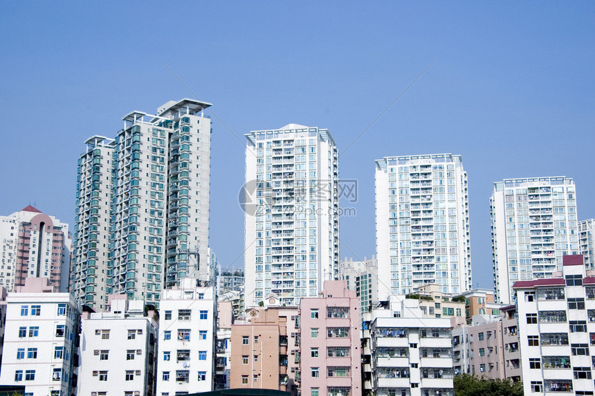 深圳市的住宅建筑群小型住宅和高图片