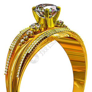 与钻石宝的金戒指为恋爱中的人配备宝石的奢华珠宝首饰在孤图片