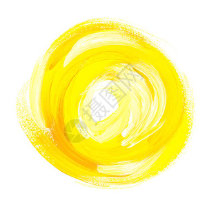 黄色太阳抽象黄油涂料环状丙烯喷刷热颜色的图片