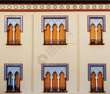 西班牙科尔多瓦阿拉伯风格的旧窗口建筑背景CordobaS图片