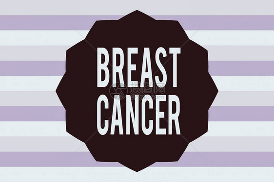 显示乳腺癌的文本符号图片