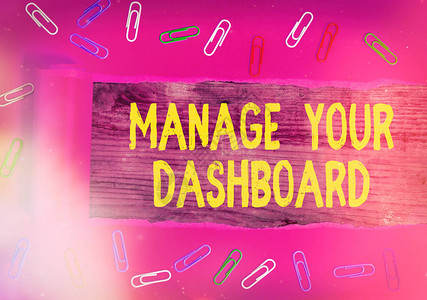 手写文本书写管理您的仪表板用于管理业务流程工作流管理的概念照片We图片